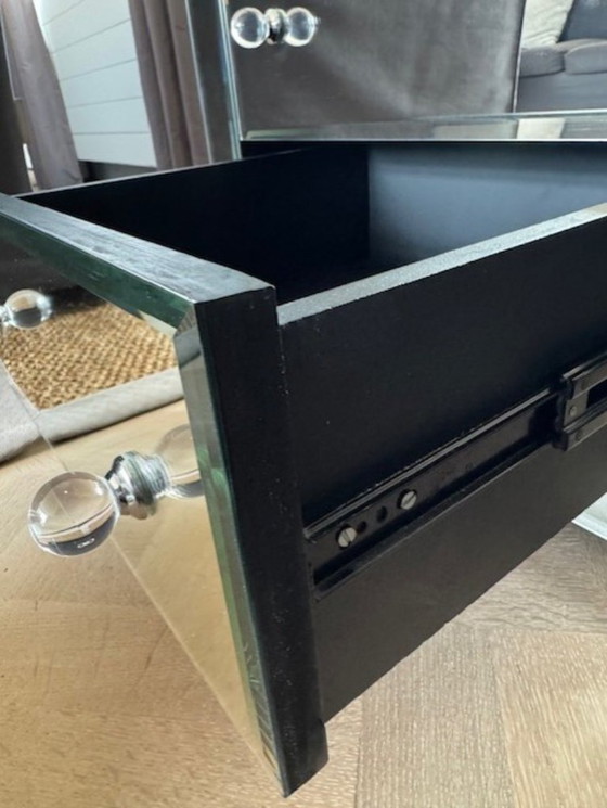 Image 1 of Eichholtz Brera Bedside Table – Mirrored – 3 lades – zeldzaam model