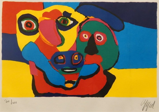 Karel Appel (CoBrA) - 'Three Faces'