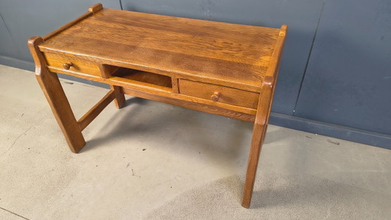 Image 1 of Vintage oak vanity table or desk by Depuydt Belgium, 1960s