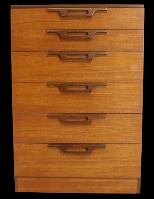 Hoge ladekast vintage 'Brentford' kast