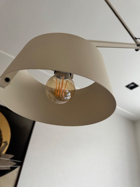 Image 1 of Tonone (two) Bolt ceiling lamps. Double arm. White aluminium.
