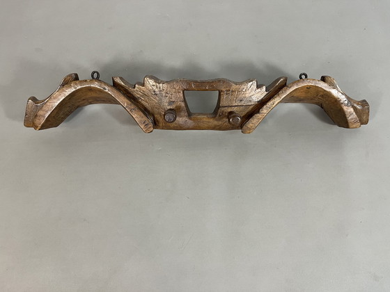 Image 1 of Appendiabiti d'epoca con giogo, molto patinato