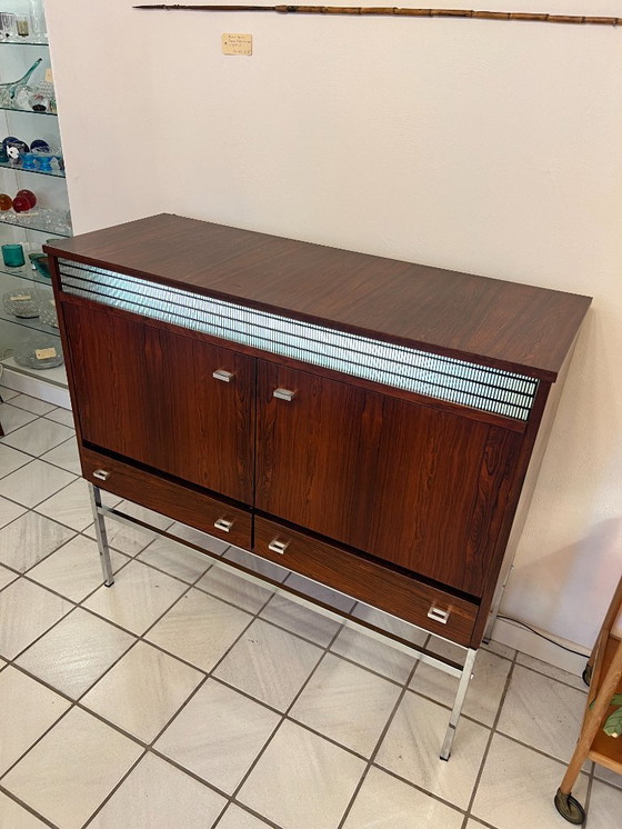 Image 1 of Meuble de bar vintage / Buffet avec éclairage, palissandre, années 1960