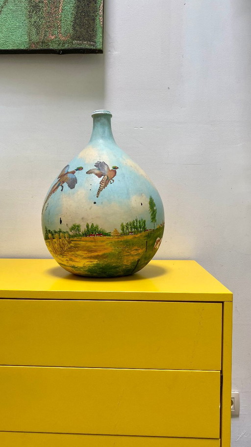 Beautiful Lady Jeanne Vase With Painting R.Caboor