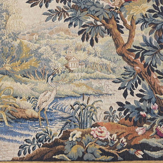 Image 1 of Tenture murale vintage française de style Aubusson Le Lignon, 1970