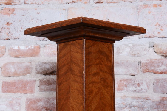 Restored Art Deco Pedestal, Spruce, Oak, Mahogany, Czech, 1920s – Column, Wood (photo 5 of 7)