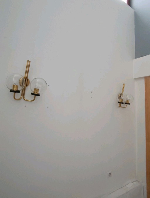Pair of brass sconces 1970s