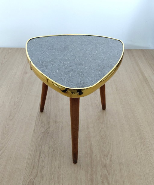 Fifties side table with boomerang motif