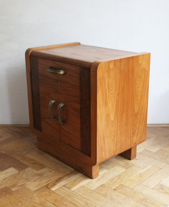 Image 1 of Par de mesitas de noche Art Déco de la década de 1930