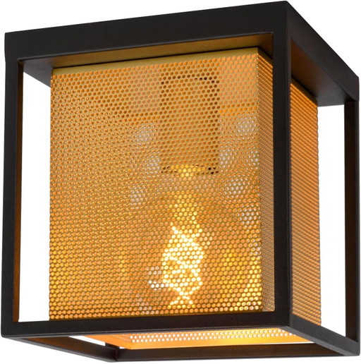 Lámpara colgante Lucide SANSA - Rectangular - Negra - 1xE27