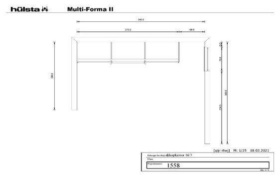 Image 1 of Hulsta Multi-Forma II - Kleiderschrank - drei Schiebetüren
