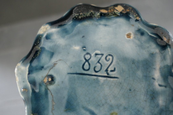 Image 1 of Art Nouveau Barbotine vaas 832 versierd met korenaren