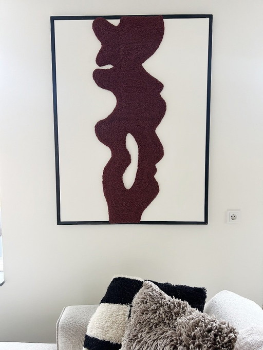 Unique wall art 90X120 handmade punch needle