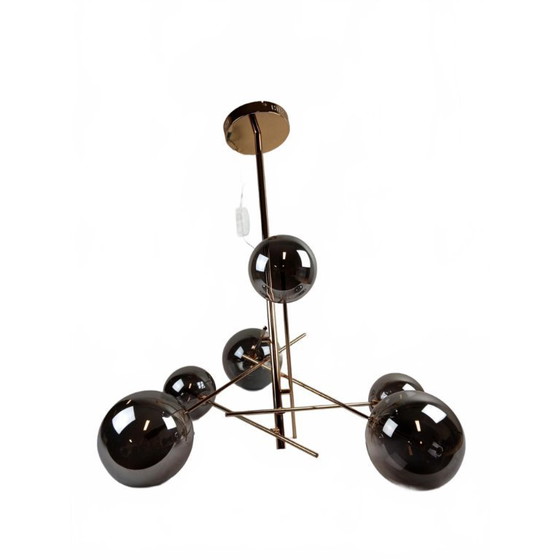 Image 1 of Lucide Design Hanglamp – Goud met Rookglas (6-lichts)