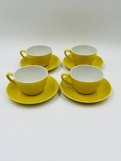 Set aus 4 Villeroy & Boch Tassen und Untertassen – servies, Ceramic