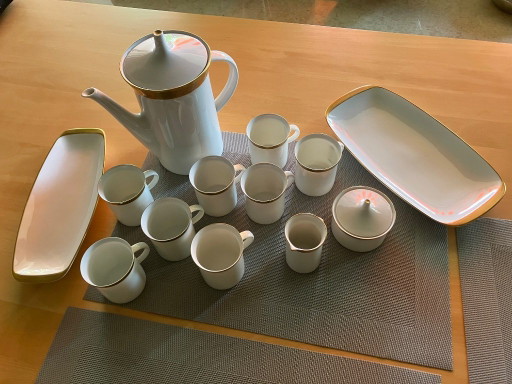 ¡Colección de porcelana Rosenthal Berlin Kurfürstendamm de Cuno Fischer! ¡Blanco/Dorado! ¡Mediados de siglo! (photo 2 of 8)