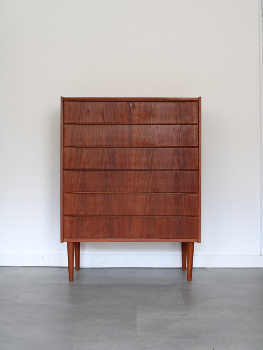 Vintage dänische Kommode aus Teakholz, hoch! – ladekasten, Wood
