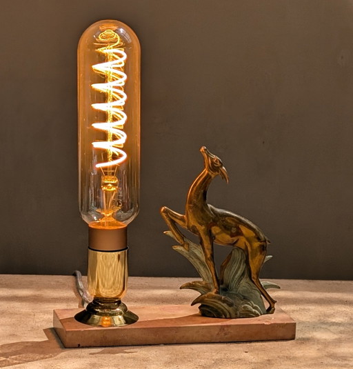Art Deco Antelope Table Lamp restoration 1930s