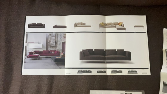 Divano a 3 posti con chaise longue Charles di B&B Italia, tessuto marrone Limite. – Divani, Textile (photo 14 of 15)