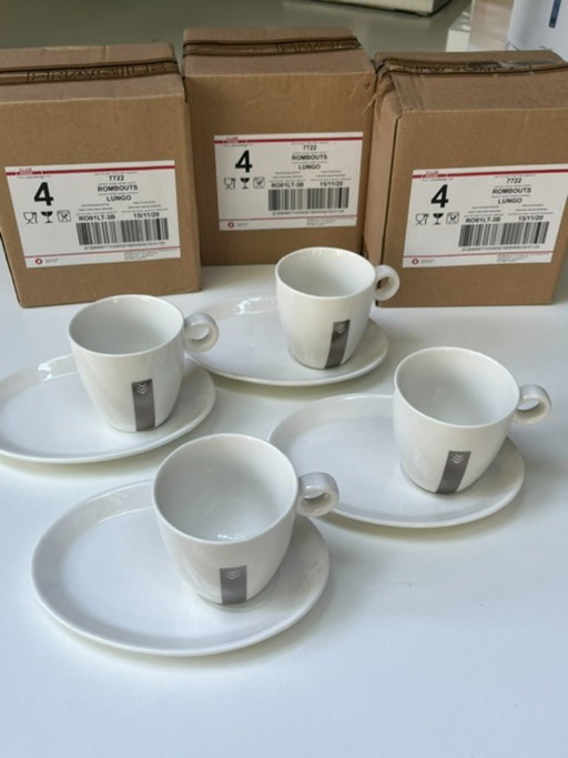 16 Rombouts Lungo Coffee Cups with Saucers – New in Original Packaging – servies, Porcelain (photo 2 of 5)