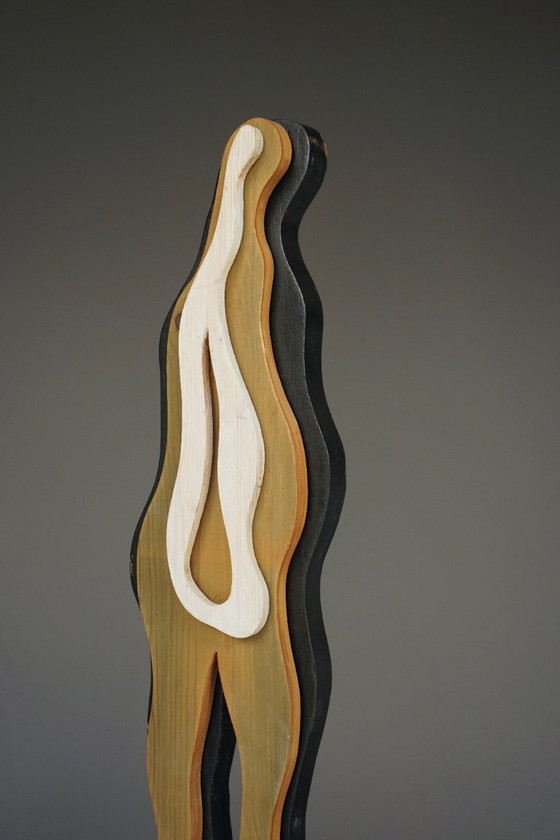 Image 1 of Surrealist Sculpture of Standing Figure. 1970s
