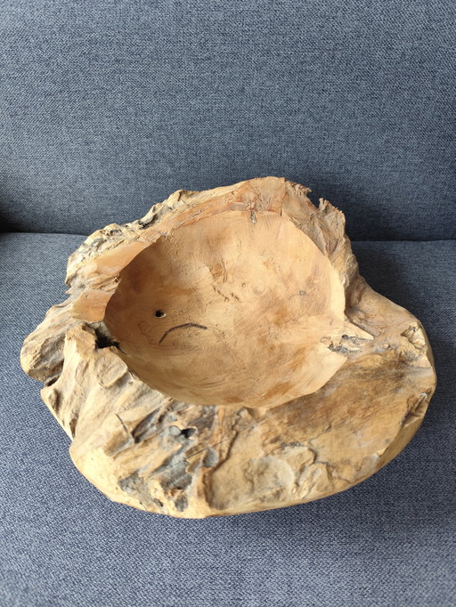 🌿 Massivholz-Schale – Teak, Teakholz Schale, Holzdeko