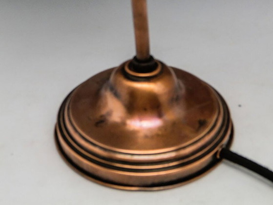 Art Nouveau Copper Table Lamp, Germany, Early 20th Century – Ceramic (photo 7 of 13)