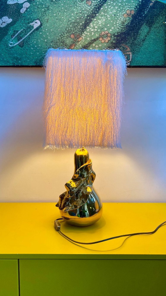 Image 1 of Unieke golden pear-leaf lamp