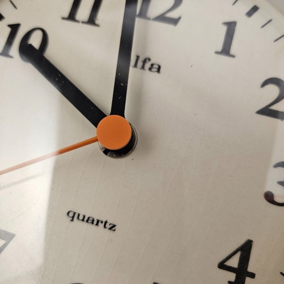 Image 1 of Mid-century Modern Ceramic Wall Clock | Vintage Kitchen Clock | Made in Germany By ALFA Keramik | From the 1970s