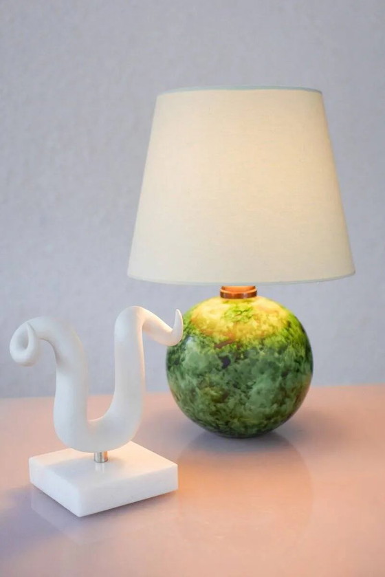 Image 1 of Scandinavian Art Deco table lamp in ceramic by Erik Mornils for Nittsjö, 1930s