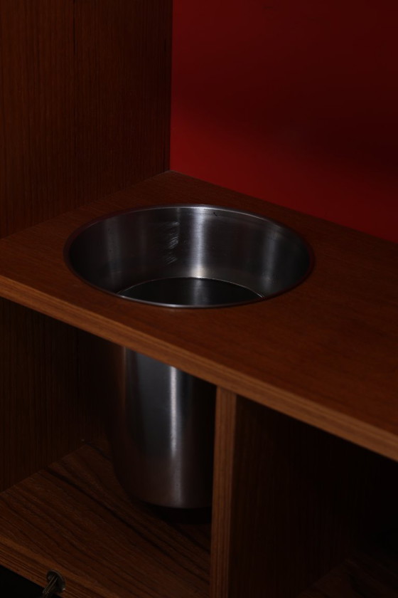 Image 1 of Rare armoire de bar de Johannes Andersen | Mid Century Bar | 60s pliable Vintage Teck Rollbar bois #09-06