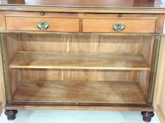 Image 1 of Antik Küchenbuffet um 1900 | Jugendstil Küchenschrank | 2-teilig | Massivholz-Eiche