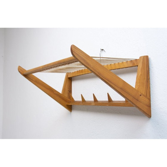 Image 1 of Vintage wall shelf in beech wood by Krásná Jizba, Czechoslovakia 1960