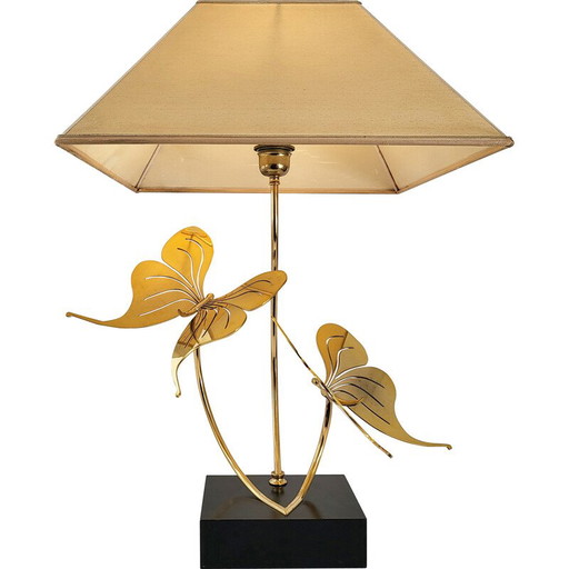 Lámpara de mariposa de latón vintage, 1970