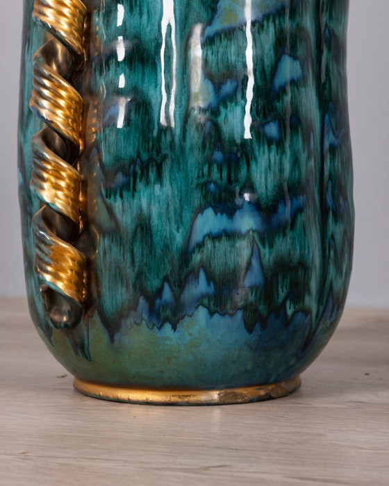 Grande vaso in ceramica decorato, stile vintage anni '50, design italiano. – Vasi (photo 9 of 12)