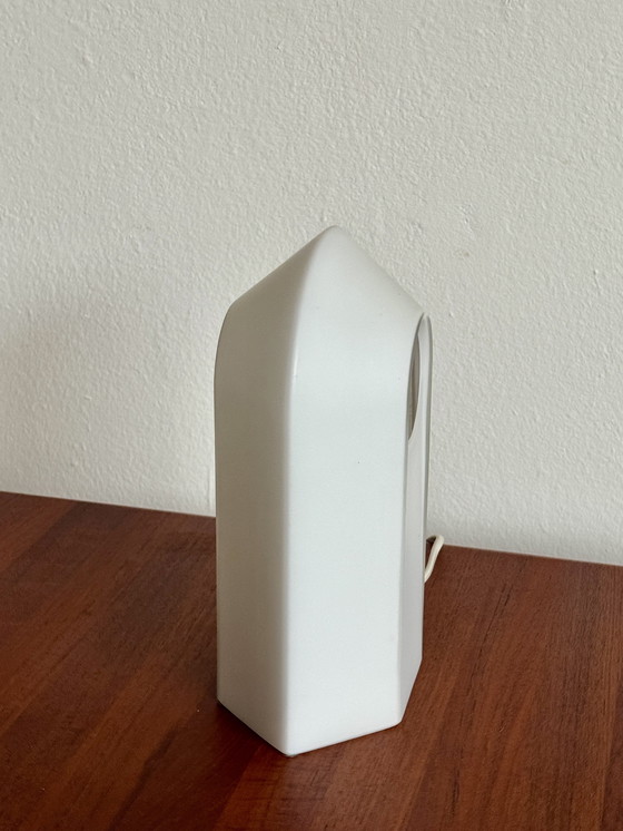 Image 1 of Vintage glazen tafellamp – sculpturaal design jaren 70