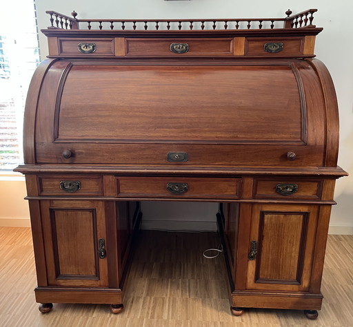 Bureau Antiek cilinderbureau X1X eeuw
