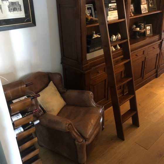 Image 1 of Eichholtz boekenkast bibliotheek kast King William + ladder - 322 cm