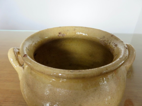 Image 1 of Rare petit pot à confit en terre cuite vernissée début XXème