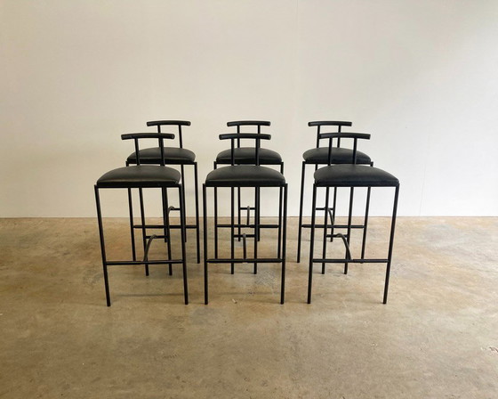 Image 1 of 6x Taburetes de bar de diseño Bieffeplast Tokyo de Rodney Kinsman Italia