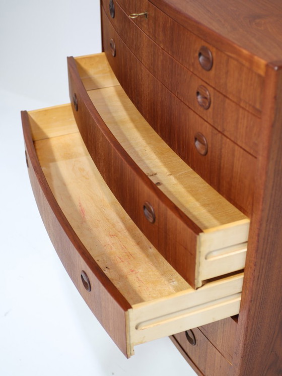 Image 1 of Hoge ladekast teakhout Deens vintage 1960s