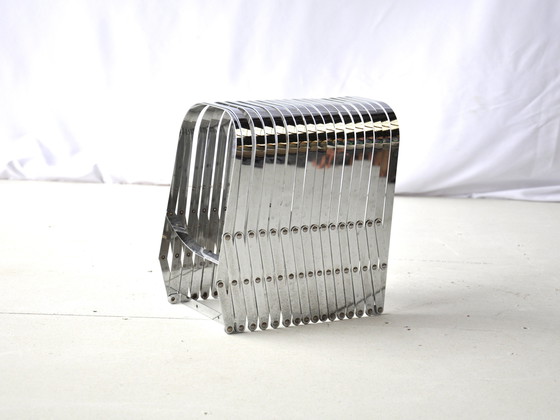 Image 1 of Vintage tijdschrift / tijdschriften rek van chroom