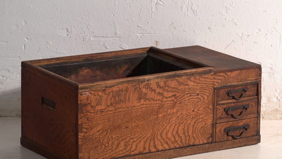 Antique Japanese wooden box hibachi – Japan, circa 1920 – Decorative Objects, Iron, Copper (photo 3 of 40)