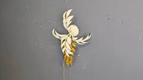 Image 1 of Vintage wandlamp met bloemenmotief van Hans Kögl, jaren 70.