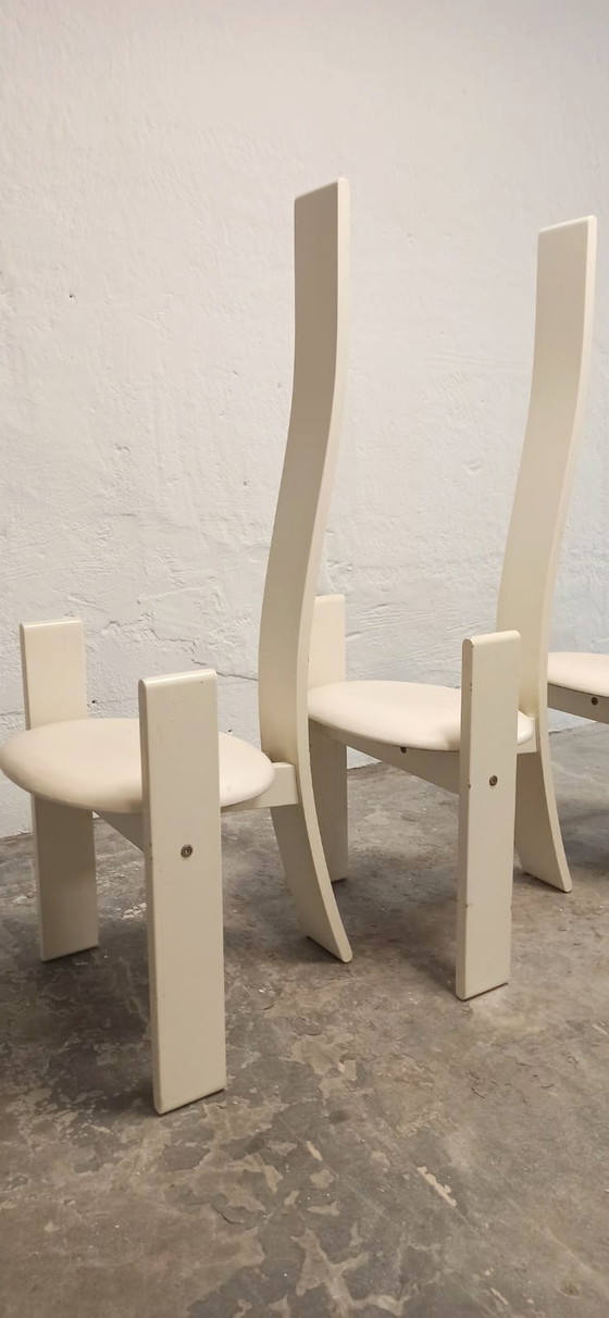 Image 1 of 4 x Vico Magistretti for Poggi Golem dining chairs