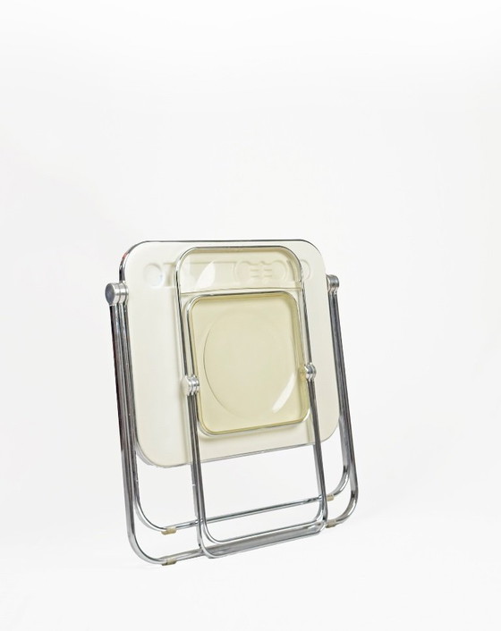 Image 1 of chrome & fiberglass folding Desk by Giancarlo Piretti for Anonima Castelli, Italy 1970s