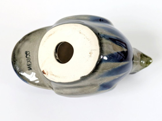 Image 1 of Figurine de caille mexicaine Tonala vintage | Poterie d'art populaire peinte à la main des années 1970
