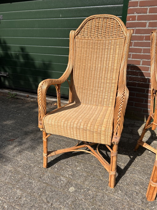 Vintage rotan fauteuils