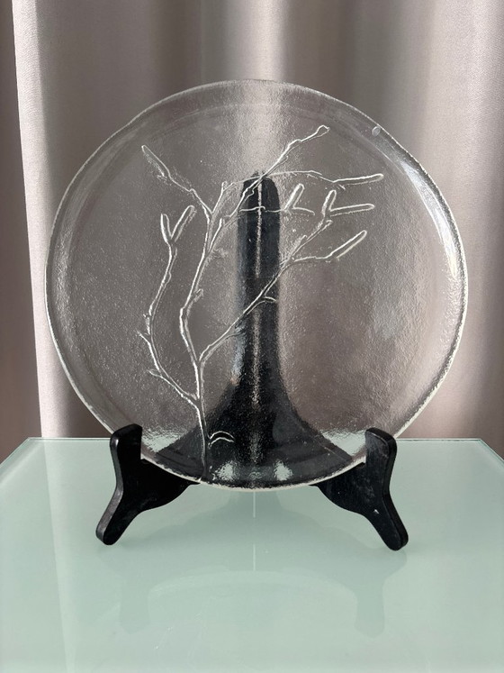 Vintage Humppila ‘Koivunoksa’ Glass Plate by Kaija Aarikka – Finland – Decorative Objects (photo 7 of 7)