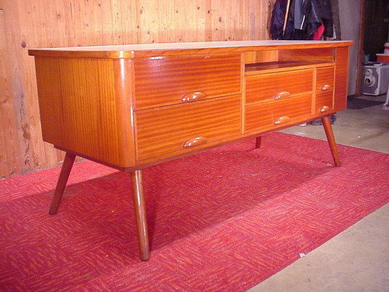 Image 1 of Mostrador de caoba de diseño, mueble de tienda, muebles antiguos, bar